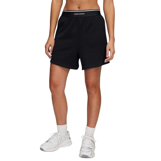 Under Armour Dames/Dames Meridian Ribbed Relaxed Fit Hardloopshort (Zwart) - Image 2