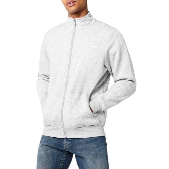 Slazenger Herenjack van polykatoen met logo en doorlopende rits (Grijze Mergel) - Image 3