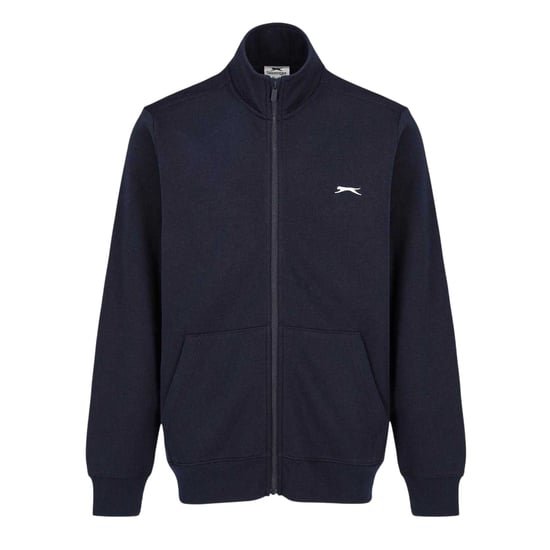Slazenger Herenjack van polykatoen met logo en doorlopende rits (Marine) - Image 2