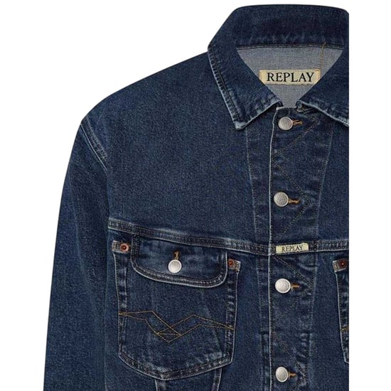 Replay Comfortabel katoenen spijkerjasje voor heren (Blauw) - Image 4