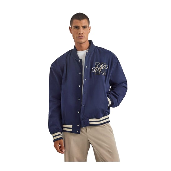 Nautica Heren Dreman Letterman Jas (Donkere marine) - Image 1