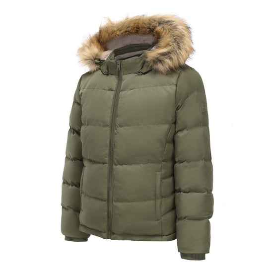 SoulCal Womens/Ladies Bubble Puffer Jacket (Khaki Green) - Image 3