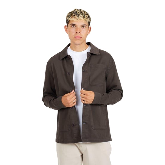 Brave Soul Heren Twill Overshirt (Houtskool) - Image 2