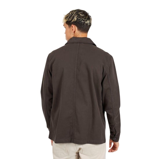 Brave Soul Heren Twill Overshirt (Houtskool) - Image 3