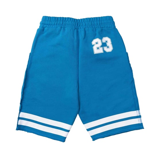 Off White Flickor Team 23 Sweatshorts med grafiskt tryck (Blå/vit) - Image 2