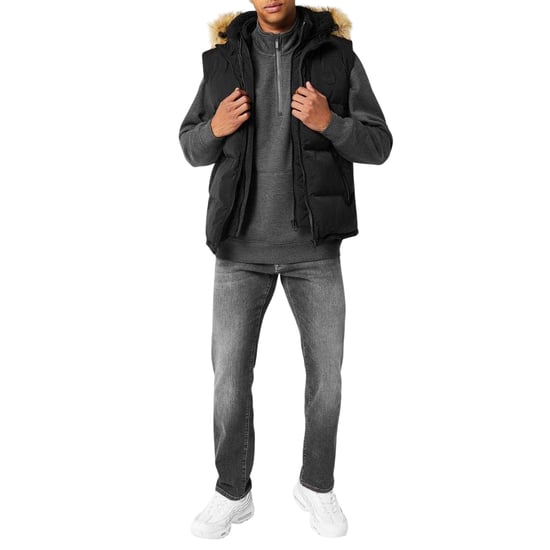SoulCal Mens Sherpa Lined Gilet (Black) - Image 4