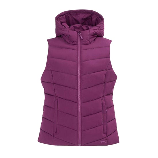 Slazenger Gevoerd gilet van polyester voor dames (Pruim) - Image 1