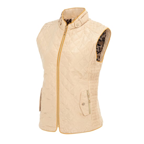 Miso Kvinnor/Damer Quilted Gilet (Beige) - Image 3
