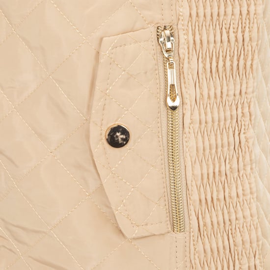 Miso Kvinnor/Damer Quilted Gilet (Beige) - Image 4