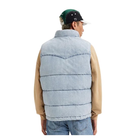 Levis Heren-puffervest van katoen (Lichtblauw) - Image 2