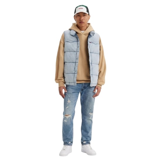 Levis Heren-puffervest van katoen (Lichtblauw) - Image 4
