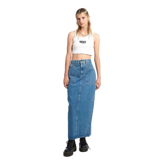 The Ragged Priest Maxirok van carpenter-denim voor dames (Blauw) - Image 3