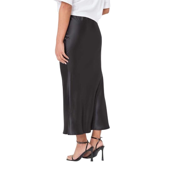 I Saw It First Satijnen maxi-rok voor dames (Zwart) - Image 2