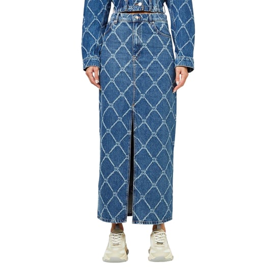 Hugo Dames/Dames Denim Slim Maxi Rok (Blauw) - Image 4