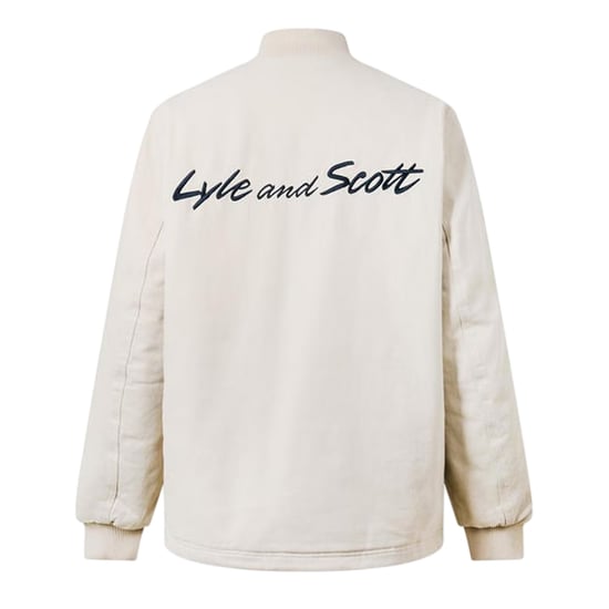 Lyle & Scott Gewatteerd herenjack met logo (Beige) - Image 2