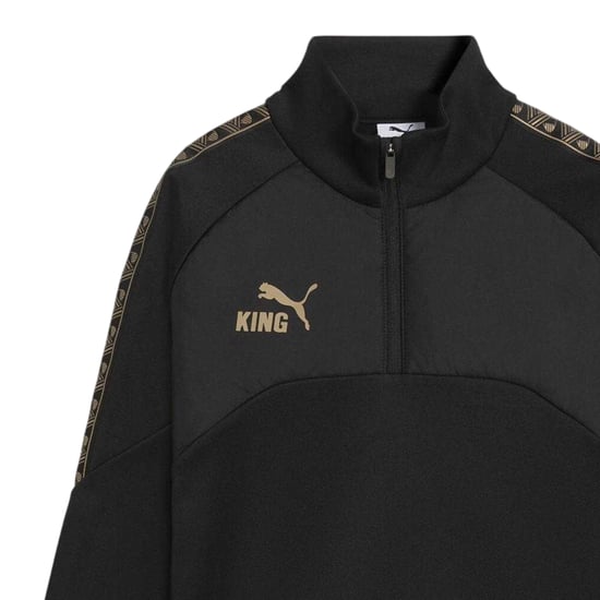 Puma King-trainingsshirt voor kinderen (Zwart/Goud) - Image 3