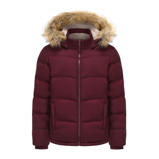 SoulCal Womens/Ladies Bubble Puffer Jacket (Burgundy) - Image 1