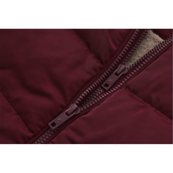 SoulCal Womens/Ladies Bubble Puffer Jacket (Burgundy) - Image 4
