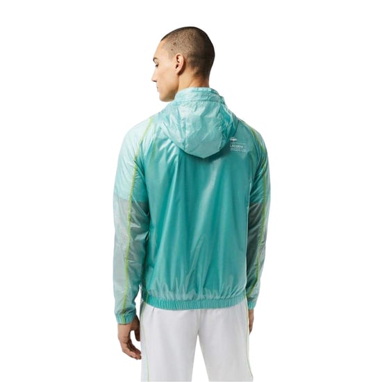 Lacoste Heren Jas met capuchon en krokodillenprint (Munt) - Image 2