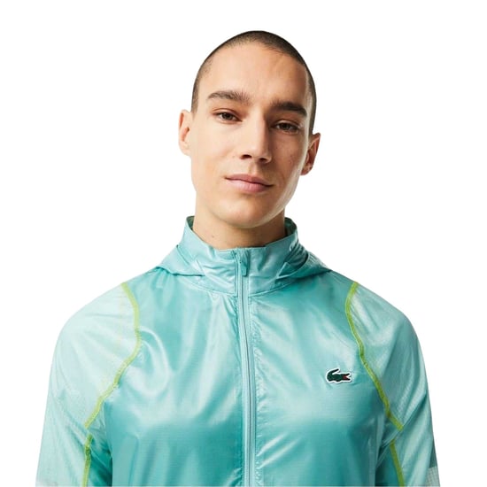 Lacoste Heren Jas met capuchon en krokodillenprint (Munt) - Image 3