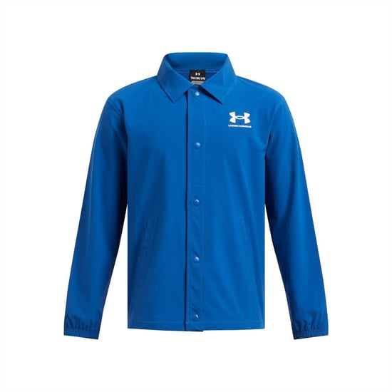 Under Armour Boys Icon Woven Lightweight Coach Jacket (Blue) - Image 1