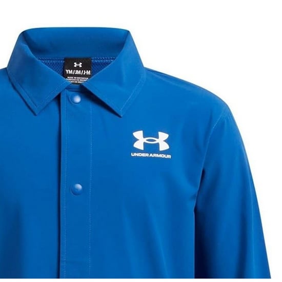 Under Armour Jongens Woven Snap-Front Coach Jacket (Blauw) - Image 4