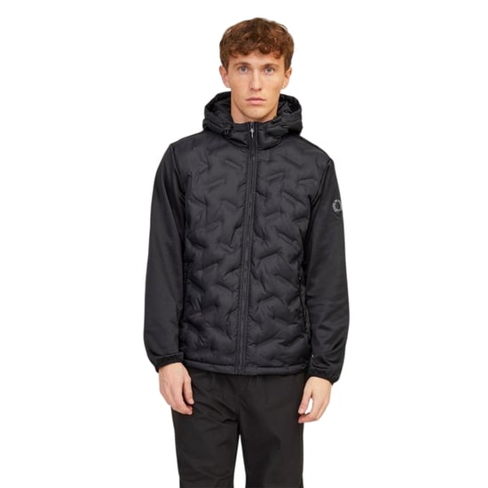 Jack And Jones Heren Hybride Jas met Capuchon (Zwart) - Image 1