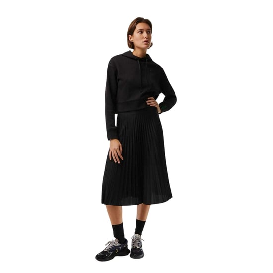 Lacoste Dames/Dames geplooide midi-rok (Zwart) - Image 3