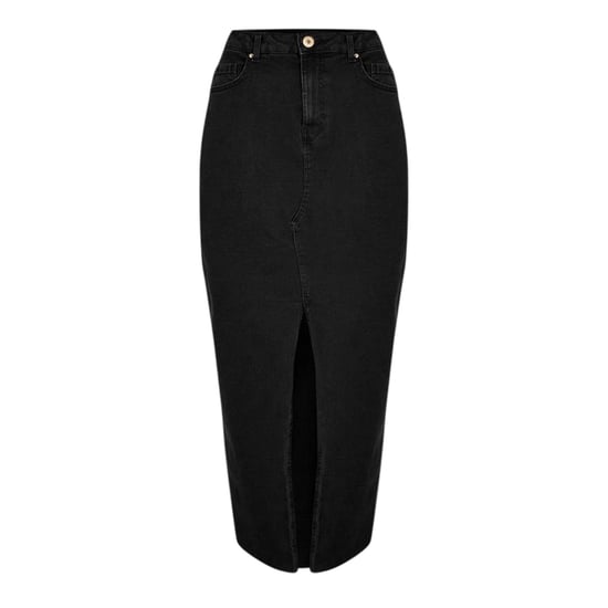 Pieces Denim kokerrok voor dames (Zwart) - Image 1
