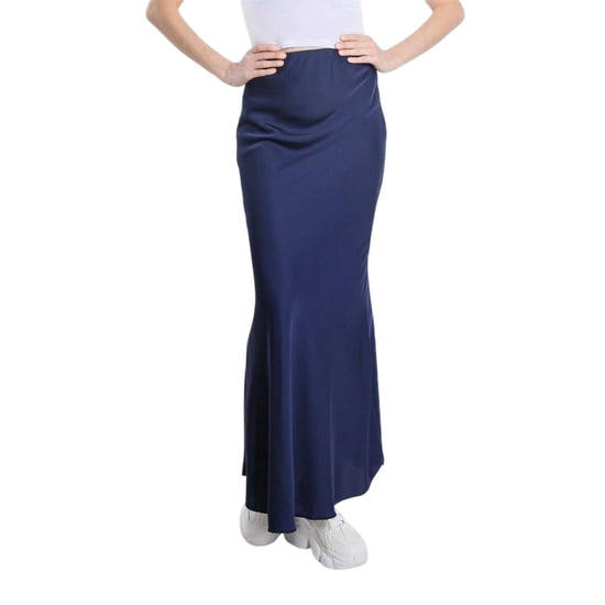 Be You Dames/Dames Satijnen Midi rok (Marine) - Image 1
