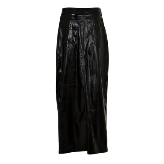 AmyLynn Dames Lupe metallic kokerrok met split aan de voorkant (Zwart metallic) - Image 2
