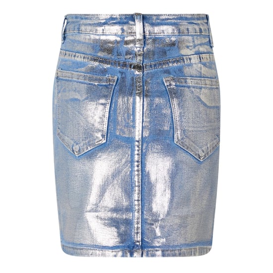 AmyLynn Metallic denim minirok voor dames (Blauw) - Image 2