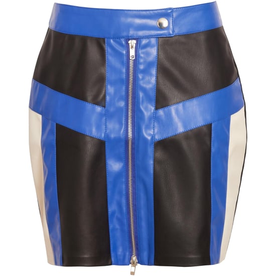 Influence Slanke minirok van kunstleer voor dames in motorsportstijl (Blauw) - Image 2