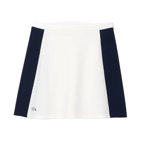 Lacoste Minirok van piqué met kleurblokken voor dames (Wit, Marine) - Image 2