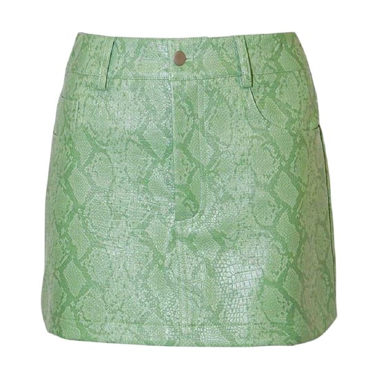 AmyLynn Minirok van imitatieleer met slangenprint voor dames (Groen) - Image 1