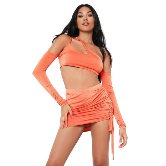 Missy Empire Minirok met strikdetail voor dames (Oranje) - Image 1
