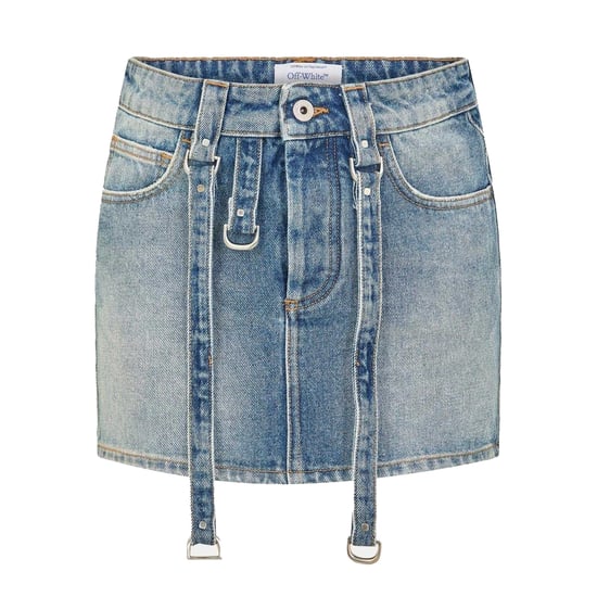 Off-White Dam/Lady Cargo Denim Minikjol (Vintage blå) - Image 2