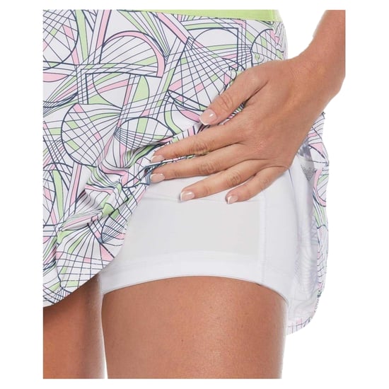 Original Penguin Dames/Dames Geometrische Tennis Skort (Helder wit) - Image 3