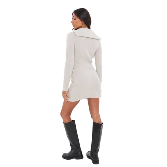 I Saw It First Womens/Ladies Knitted Skirt (Grey) - Image 2