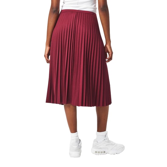 Lacoste Dames/Dames geplooide midi-rok (Rood) - Image 4