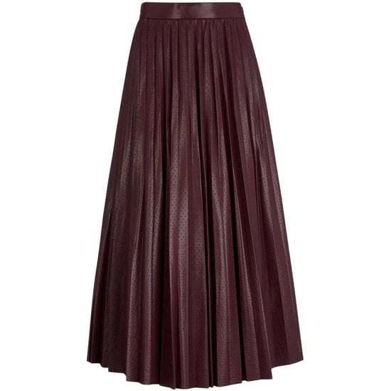 Boss Veplika midi-rok met plooien van imitatieleer voor dames (Rood) - Image 2