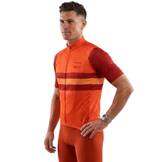 Skins Heren Zip-Neck Slim Fietsjack (Rood) - Image 3