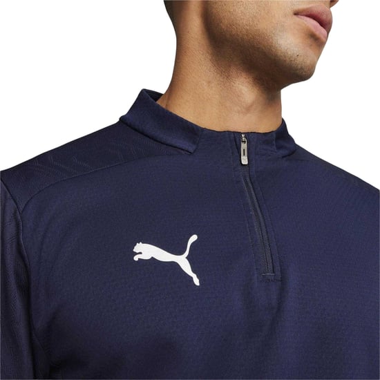 Puma Heren Team Final trainingsfleece met kwartritssluiting (Marine) - Image 3