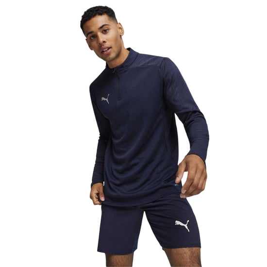 Puma Heren Team Final trainingsfleece met kwartritssluiting (Marine) - Image 4