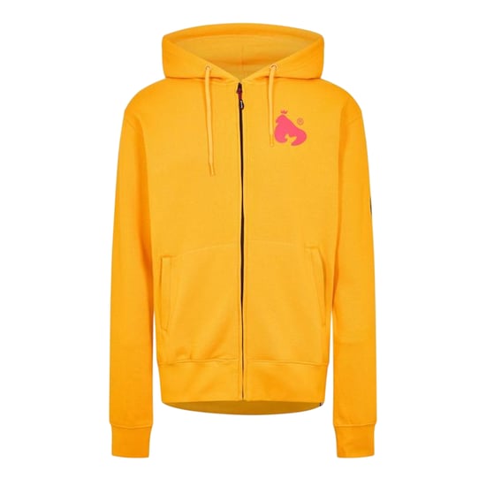 Money Hoodie met ritssluiting en print op de rug voor heren (Geel) - Image 1