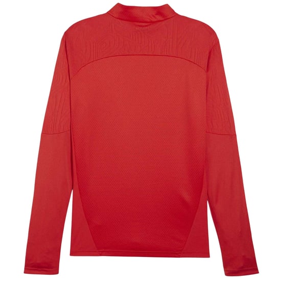 Puma Mens TeamFinal Quarter Zip Training Fleece Top (Red) - Image 3