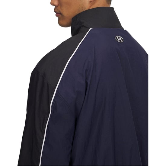 Under Armour Heren Colour Block Contrast Piping Raglan Track Jacket (Zwart) - Image 3