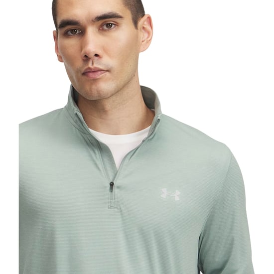 Under Armour Heren-trainingsjack met kwartritssluiting (Groen) - Image 4