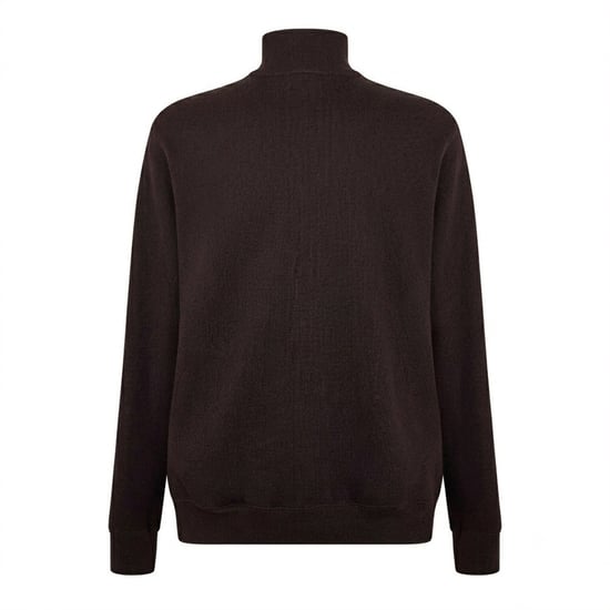 Lacoste Mens Cotton Blend Quarter Zip Sweatshirt (Brown) - Image 2