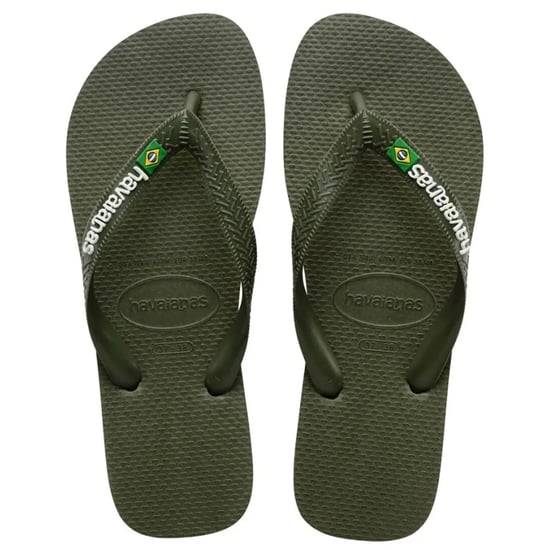 Havaianas Brasil Logo Unisex Dark Green Flip-Flops - Image 1